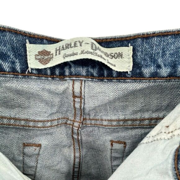 Harley Davidson Jeans Women Size 12 Petite Medium Wash Blue Denim - Picture 16 of 16